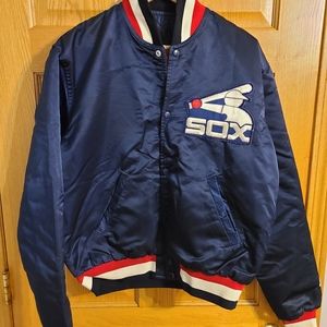 Vintage 1980s Chicago White Sox Starter Jacket Throw Back Mens Size Large